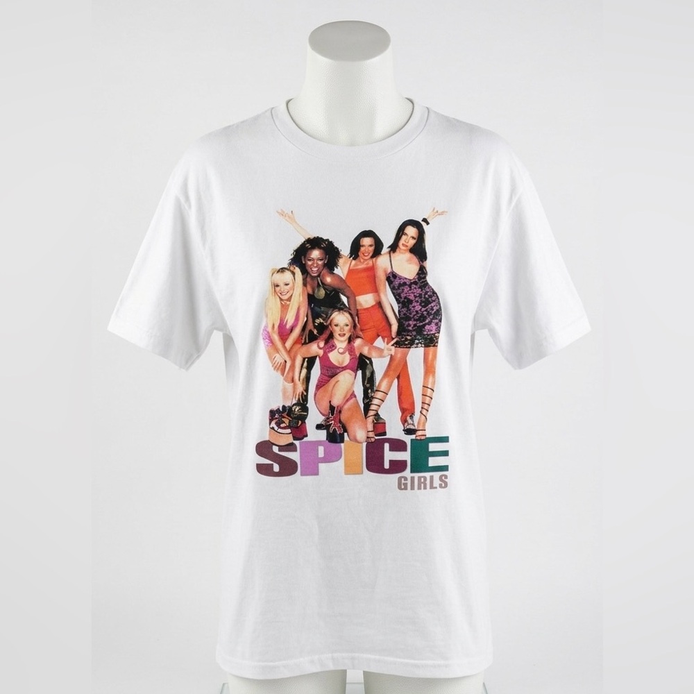 Spice Girls Official Merchandise Graphic Tee White Crew Neck Women’s Medium